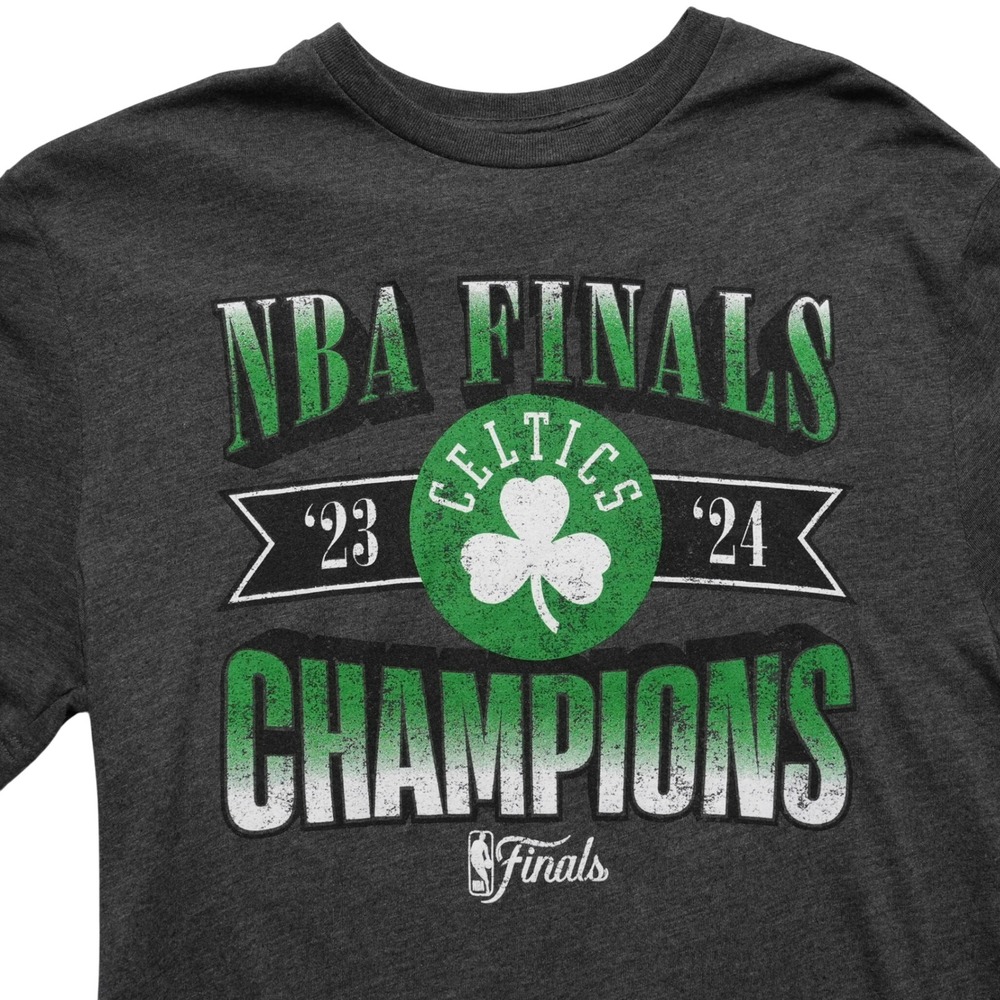 Fanatics Boston Celtics 2024 NBA Finals Champions Tee Mens S‎ Charcoal